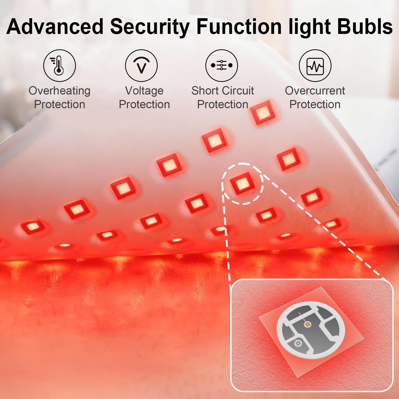 AUDODO manta terapia luz roja modos luz cuatro para personalizar sesiones