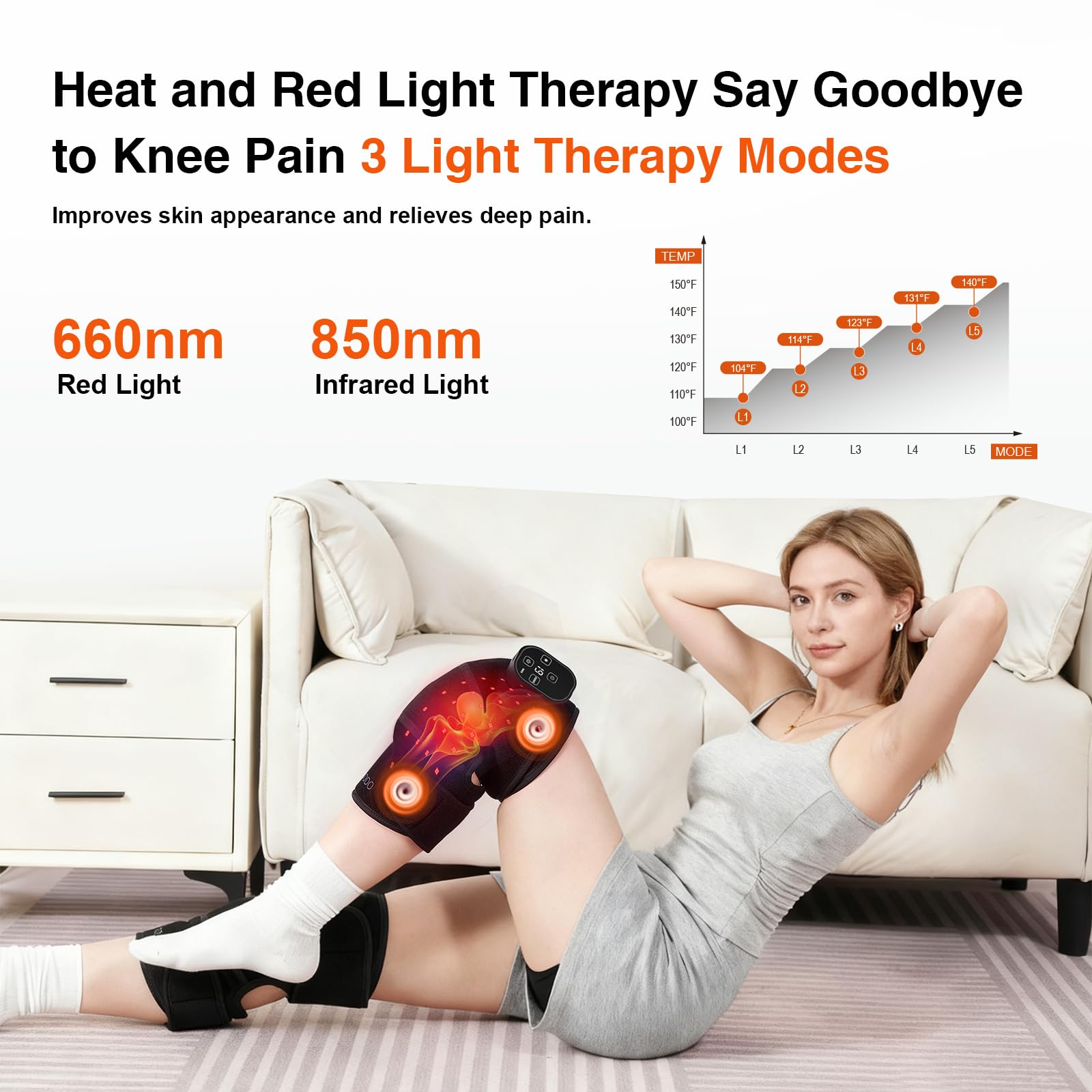 AUDODO rodilla diseño cómodo y ergonómico para uso prolongado