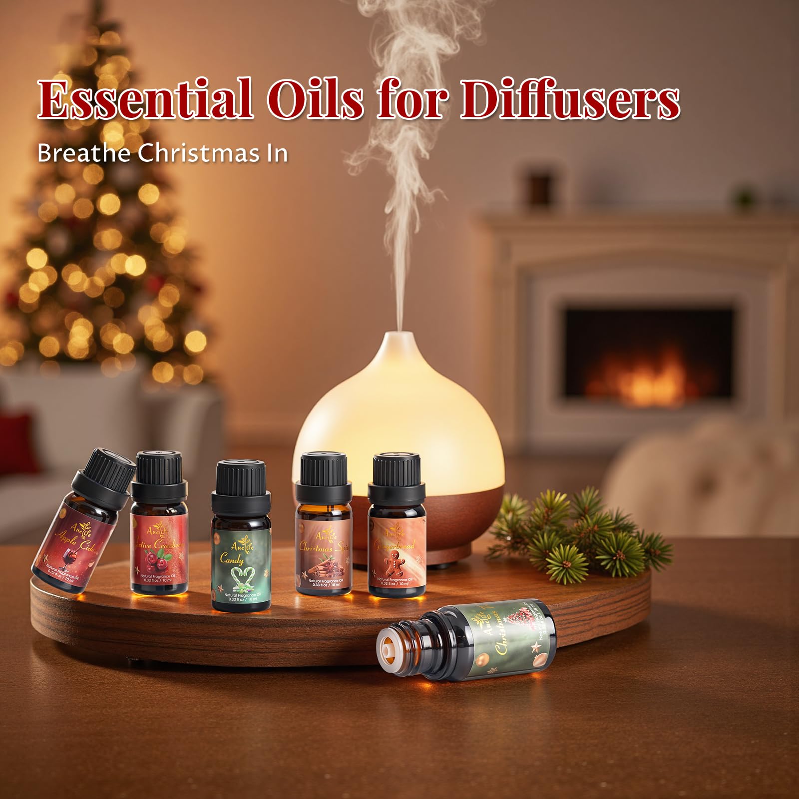 Auelife aceites esenciales caramelo navidad para velas y difusor