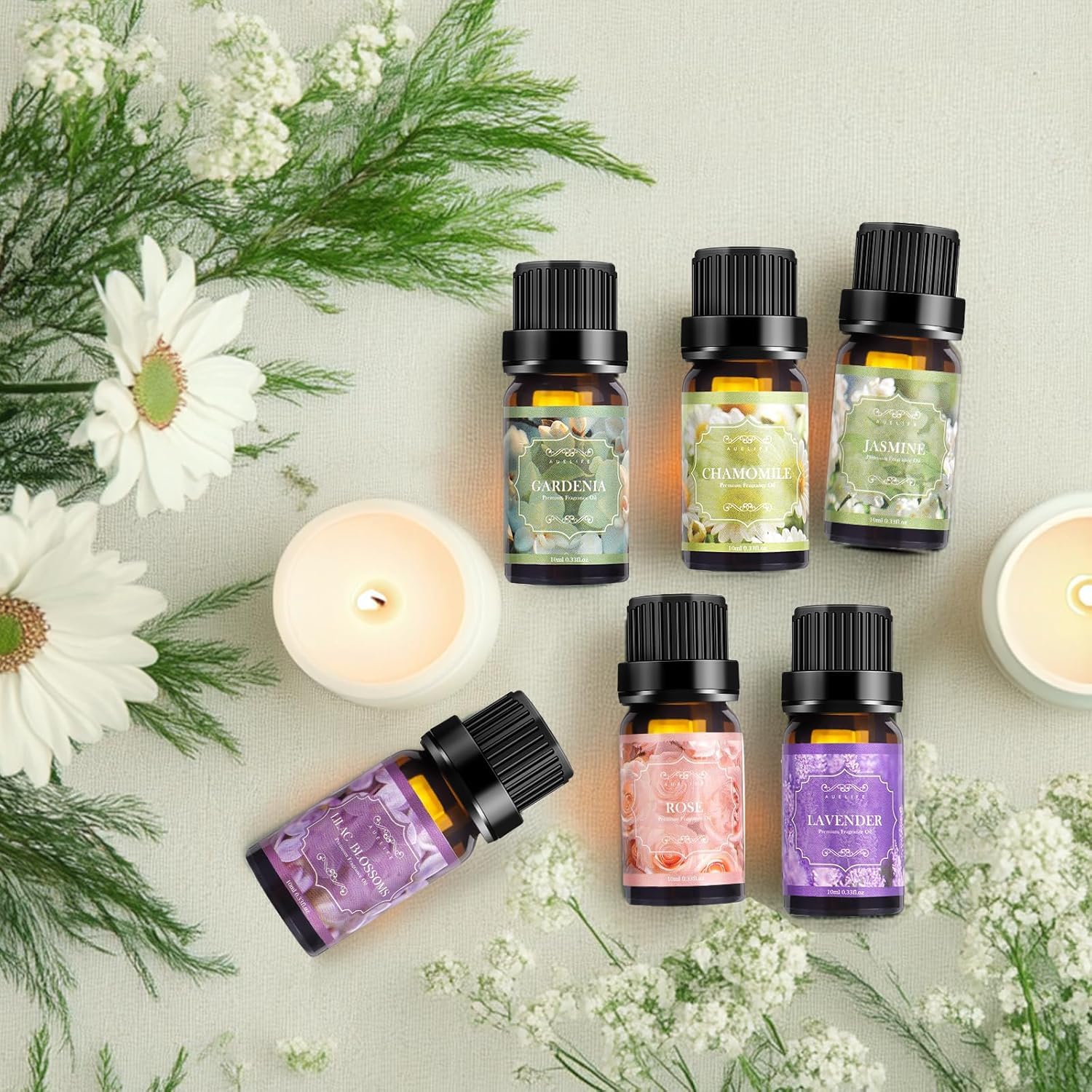 Auelife Jazmín: aroma suave para ritual de relajación nocturna en casa.