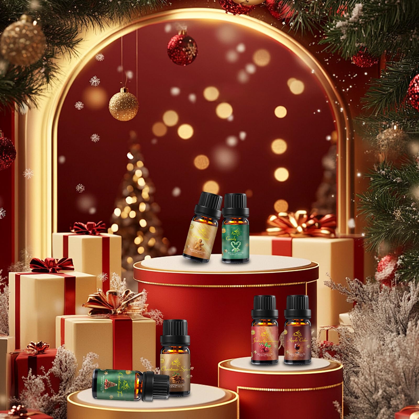 Auelife aceites esenciales pan jengibre navidad para ambientar cocina