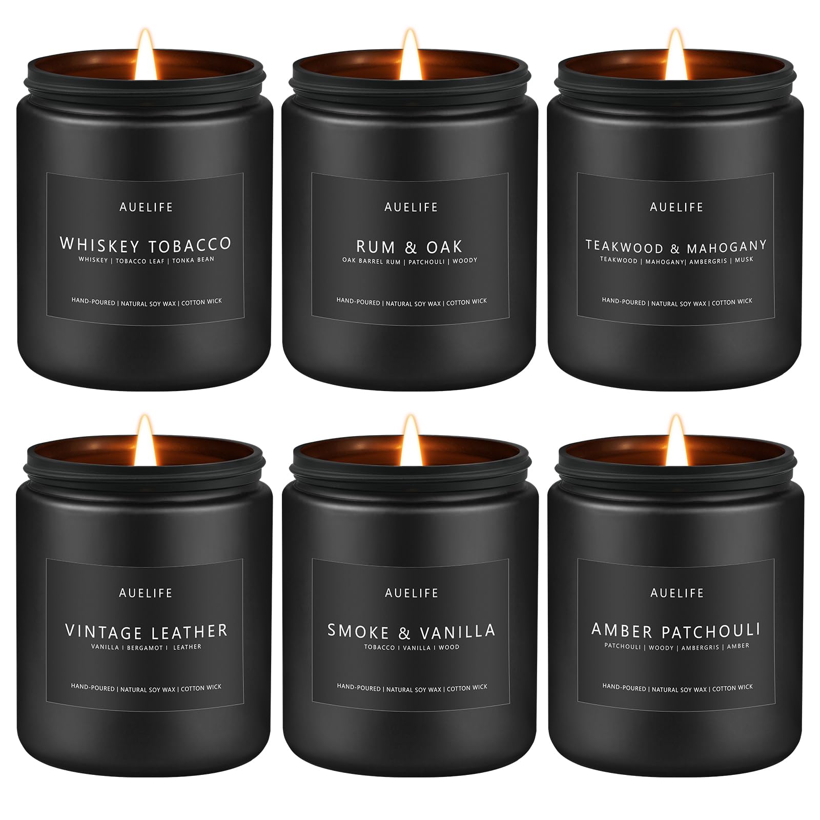 Conjunto de velas Auelife para regalo masculino, ideal para sorprender.