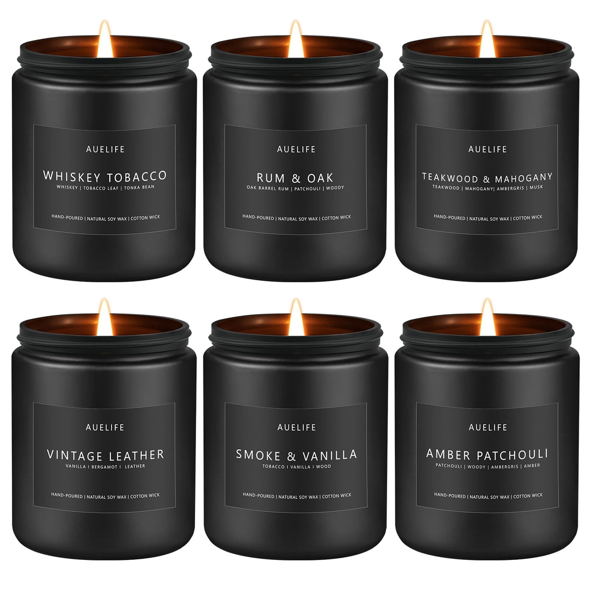 Conjunto de velas Auelife para regalo masculino, ideal para sorprender.