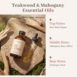 Auelife Teakwood & Mahogany: tapa y etiqueta del frasco para manejo sencillo