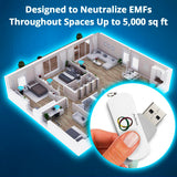 Aulterra EMF USB Neutralizer conectado: instalación rápida en cualquier puerto USB.