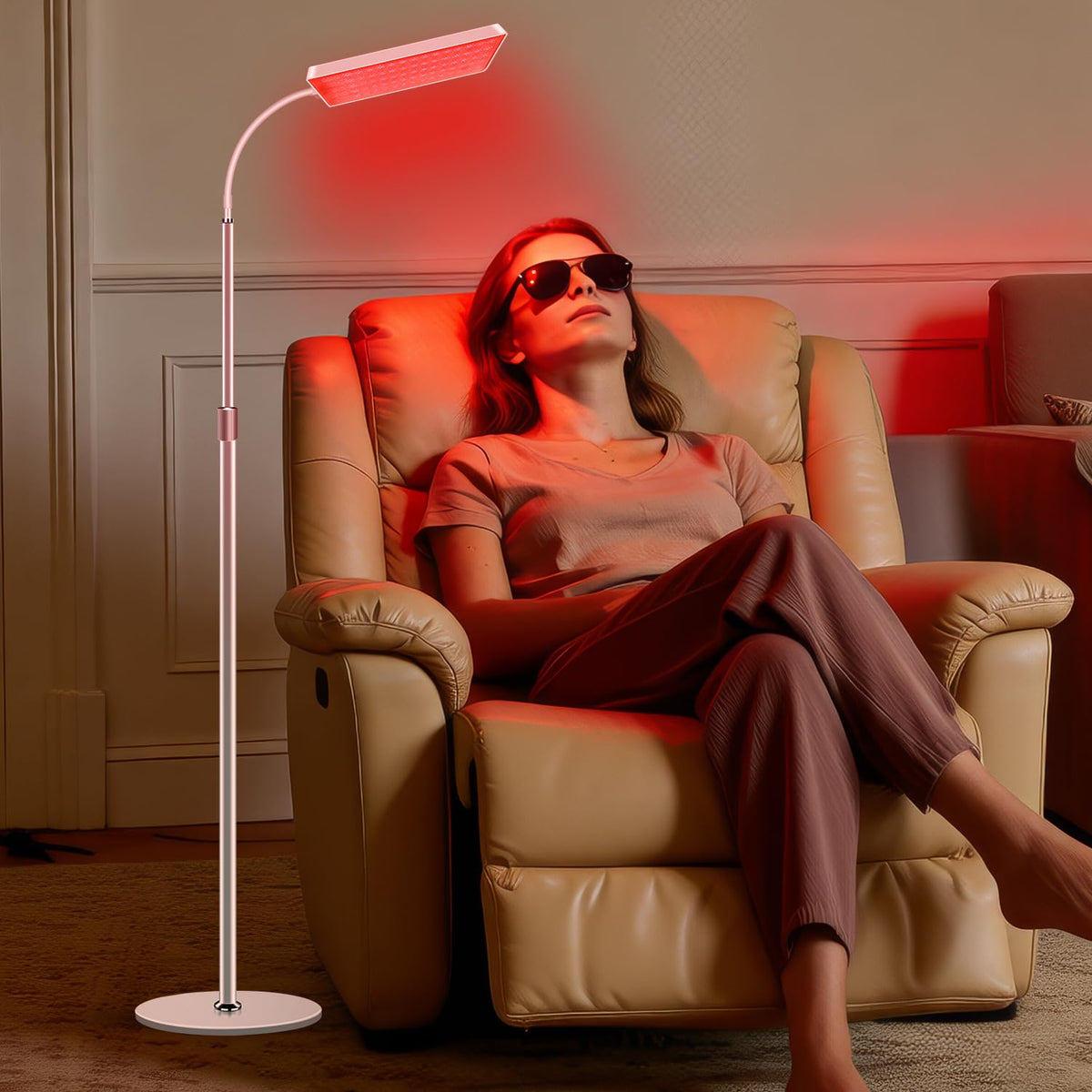 Aumtrly lampara terapia luz roja 3 en 1 para rostro