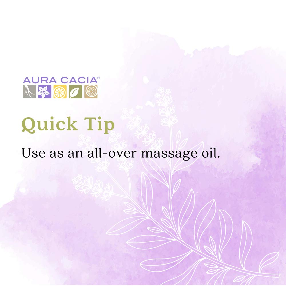 Aura Cacia Aceite Corporal Lavanda, aroma calmante para reducir la tensión.