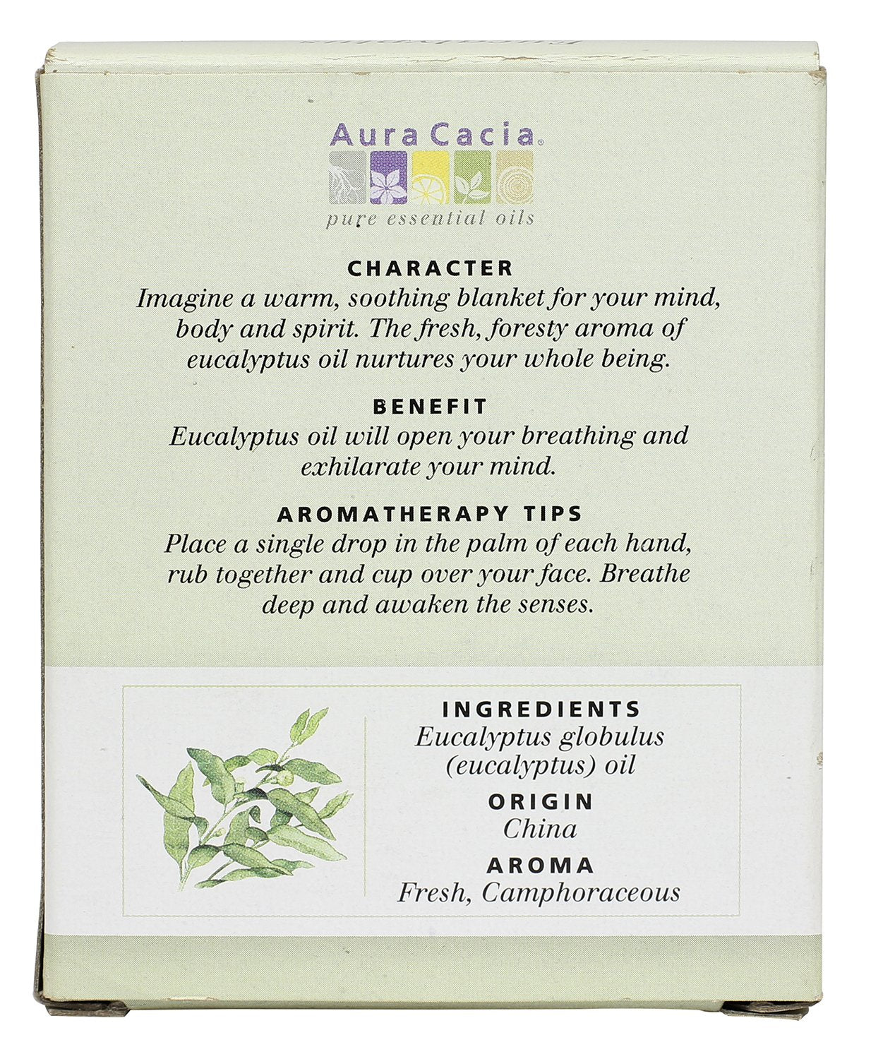 Aura Cacia eucalipto, aroma fresco para limpieza del hogar