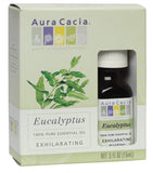 Aura Cacia aceite esencial eucalipto, botella, aroma fresco para ambientar