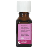 Etiqueta Aura Cacia resalta pureza para aromas caseros.