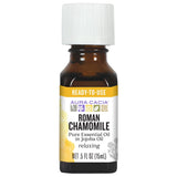 Aura Cacia camomila romana en jojoba en botella; aroma suave para aromaterapia diaria.
