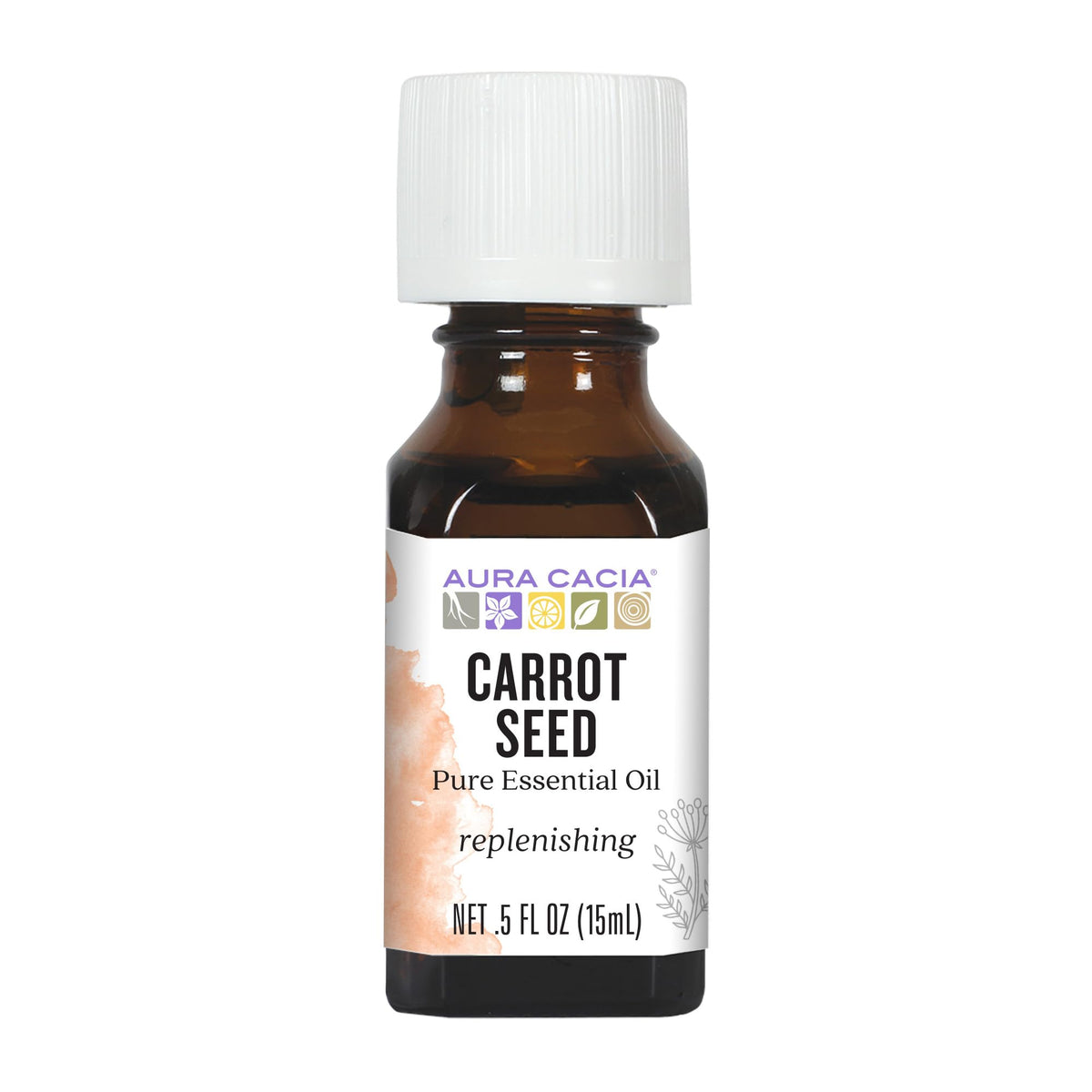 Aura Cacia Aceite de semilla de zanahoria, botella vertido: aroma terroso para el cuidado de la piel