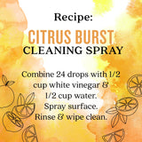 Aura Cacia Citrus Burst pulverizador para perfumar superficies.