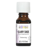 Aura Cacia Clary Sage: aceite esencial puro en botella para aromaterapia suave.