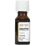 Aura Cacia Eucalipto: botella vertiendo, aroma vigorizante para espacios