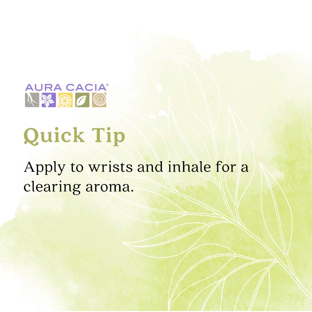 Aura Cacia Eucalipto: aplicación en cuello y pecho para inhalar aroma.