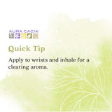Aura Cacia Eucalipto: aplicación en cuello y pecho para inhalar aroma.