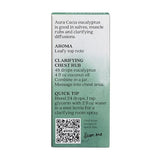 Difusor en habitación con Eucalipto Aura Cacia para ambiente fresco.