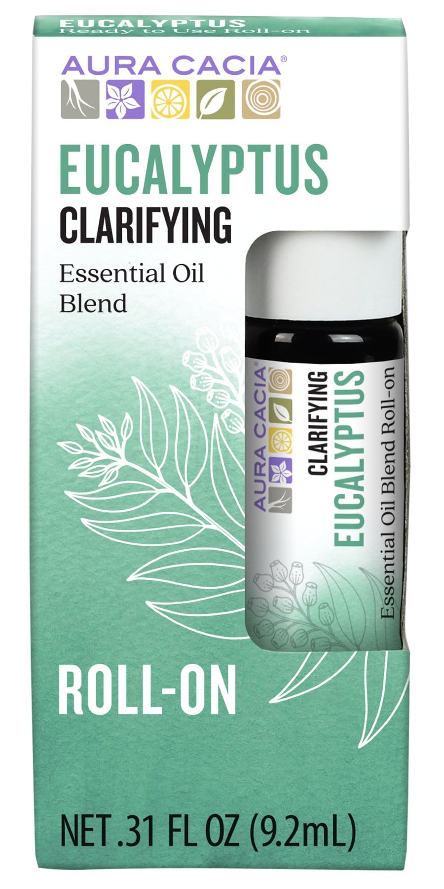 Aura Cacia Eucalipto: empaque compacto para llevar y usar en cualquier lugar.