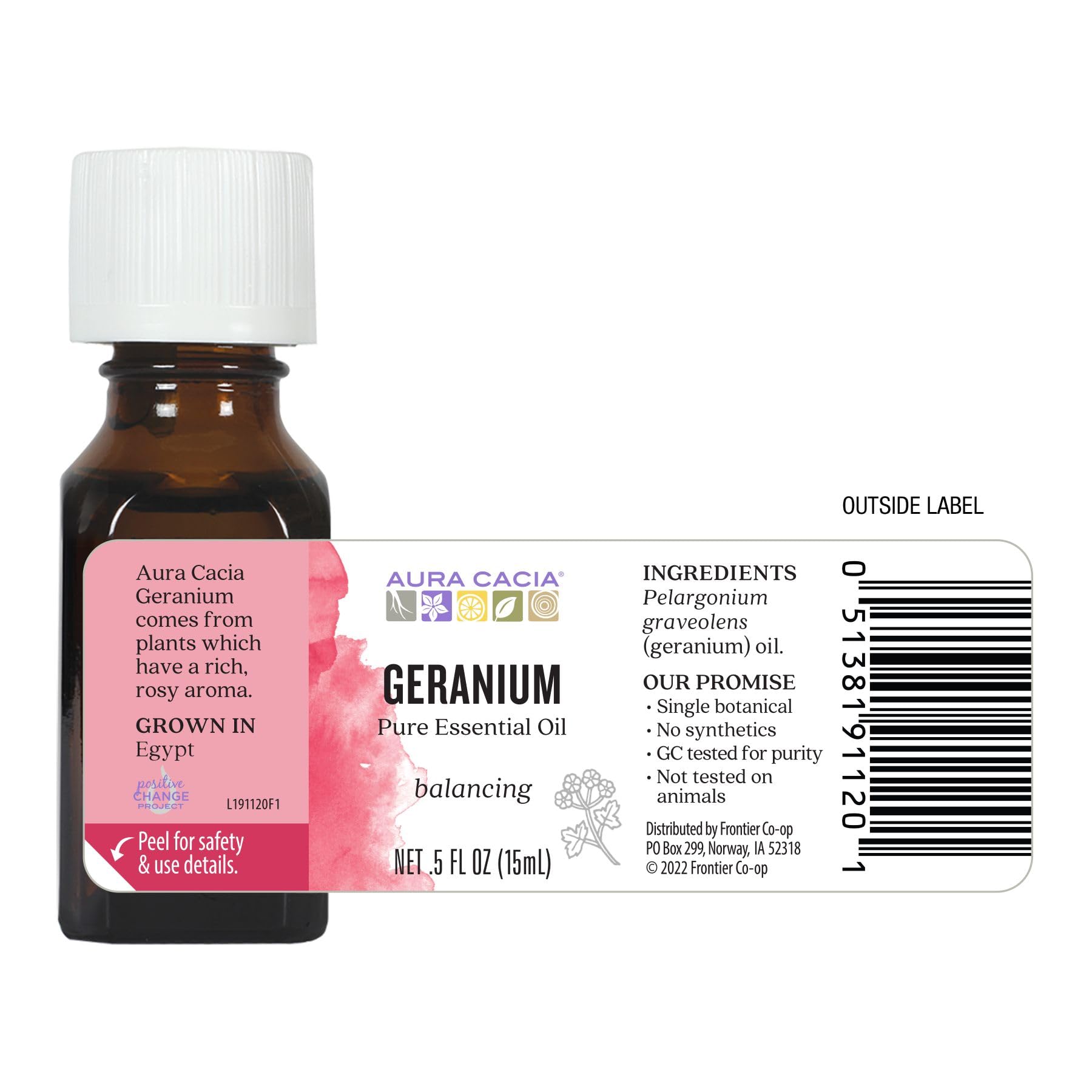 Aura Cacia Geranio GC/MS, garantiza la pureza de cada lote