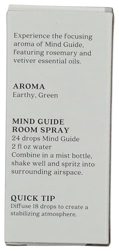 Aura Cacia Guía Mental: etiqueta frontal con marca y propósito de concentración.