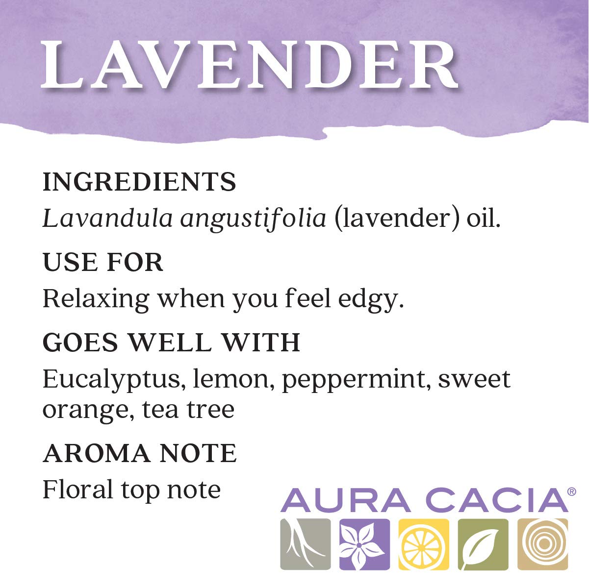 Aura Cacia Lavanda Aromaterapia para dormitorio y relajación