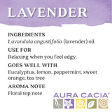 Aura Cacia Lavanda Aromaterapia para dormitorio y relajación