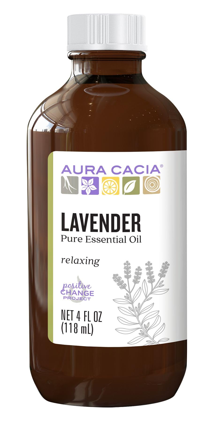 Aura Cacia Lavanda: botella con aroma calmante para uso diario en difusor
