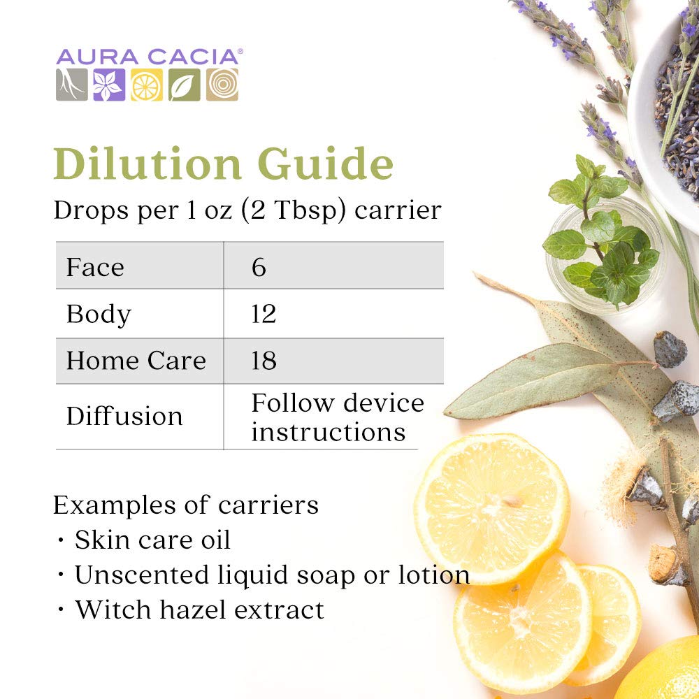 Aura Cacia Lavanda Cuidado de piel al diluir adecuadamente