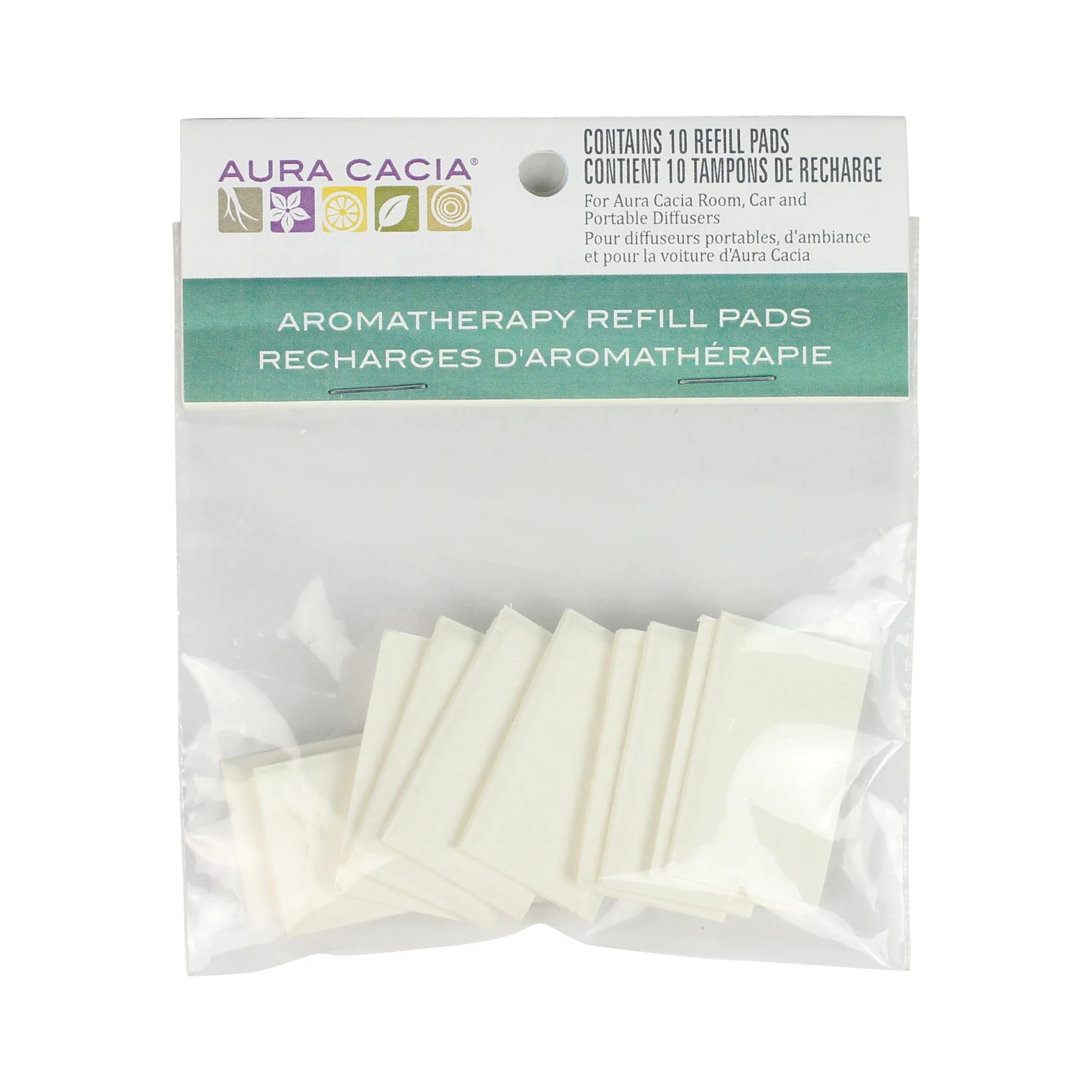 Pastillas de recambio Aura Cacia para difusor de coche y sala, aroma agradable para espacios pequeños