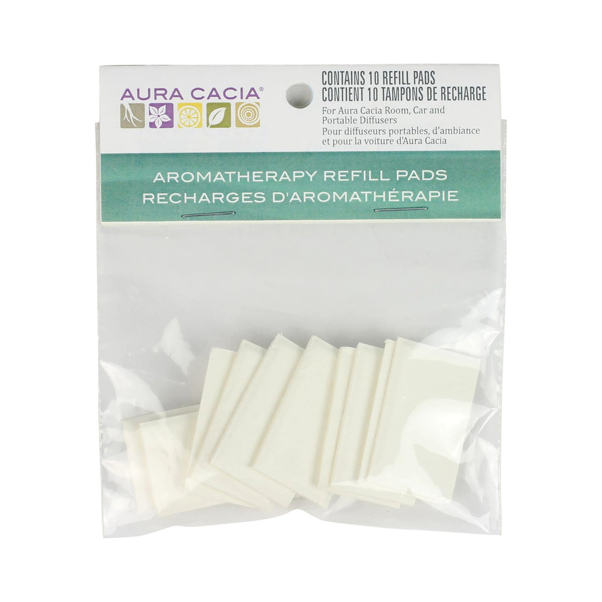 Pastillas de recambio Aura Cacia para difusor de coche y sala, aroma agradable para espacios pequeños