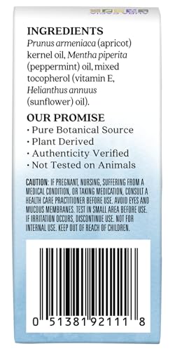 Aura Cacia Roll-On Menta, aplicación precisa para revitalizar cuello y muñecas.