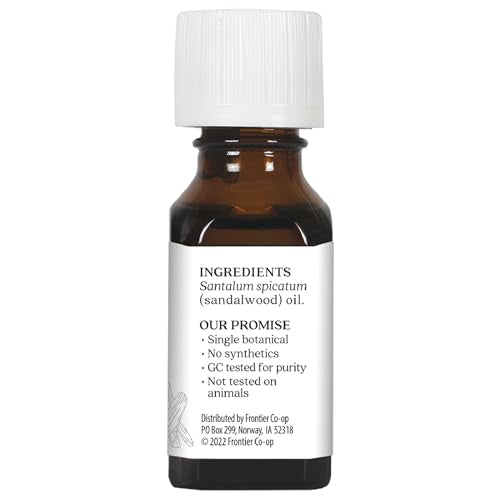 Aura Cacia Sandalwood, escena de relajación para aromaterapia suave.
