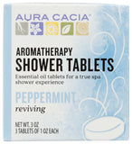 Aura Cacia tableta de ducha menta piperita para despertar los sentidos al ducharte