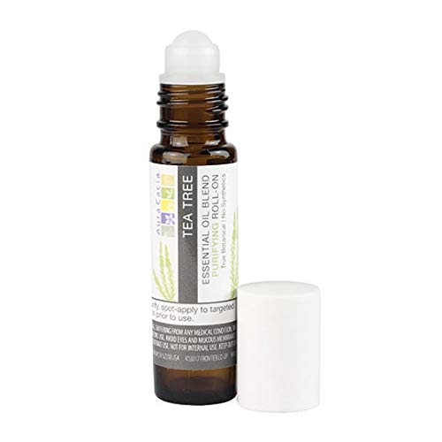 Aura Cacia Tea Tree Roll-On, formato portátil perfecto para retoques durante el día.
