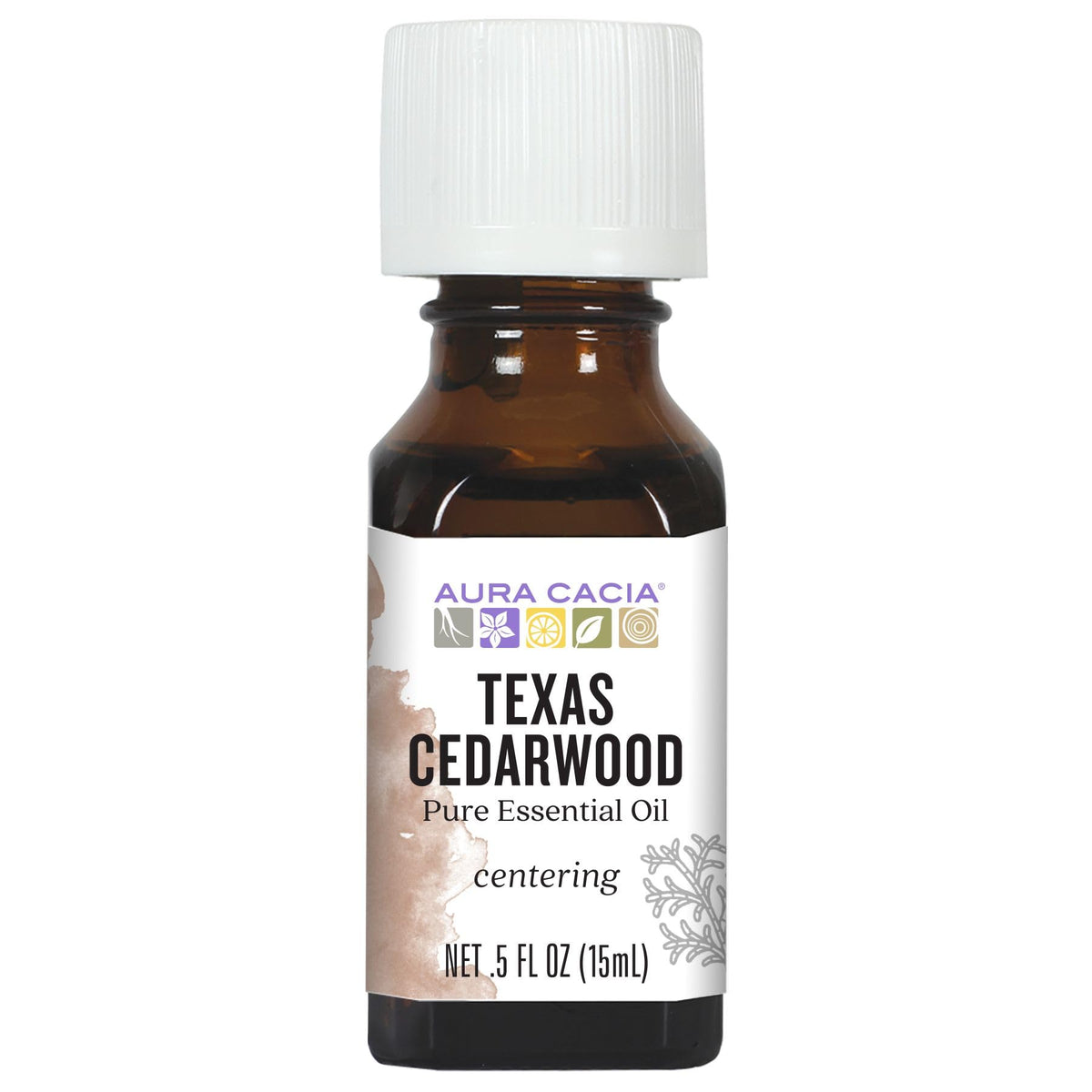 Aura Cacia aceite esencial cedro Texas para uso en difusor.