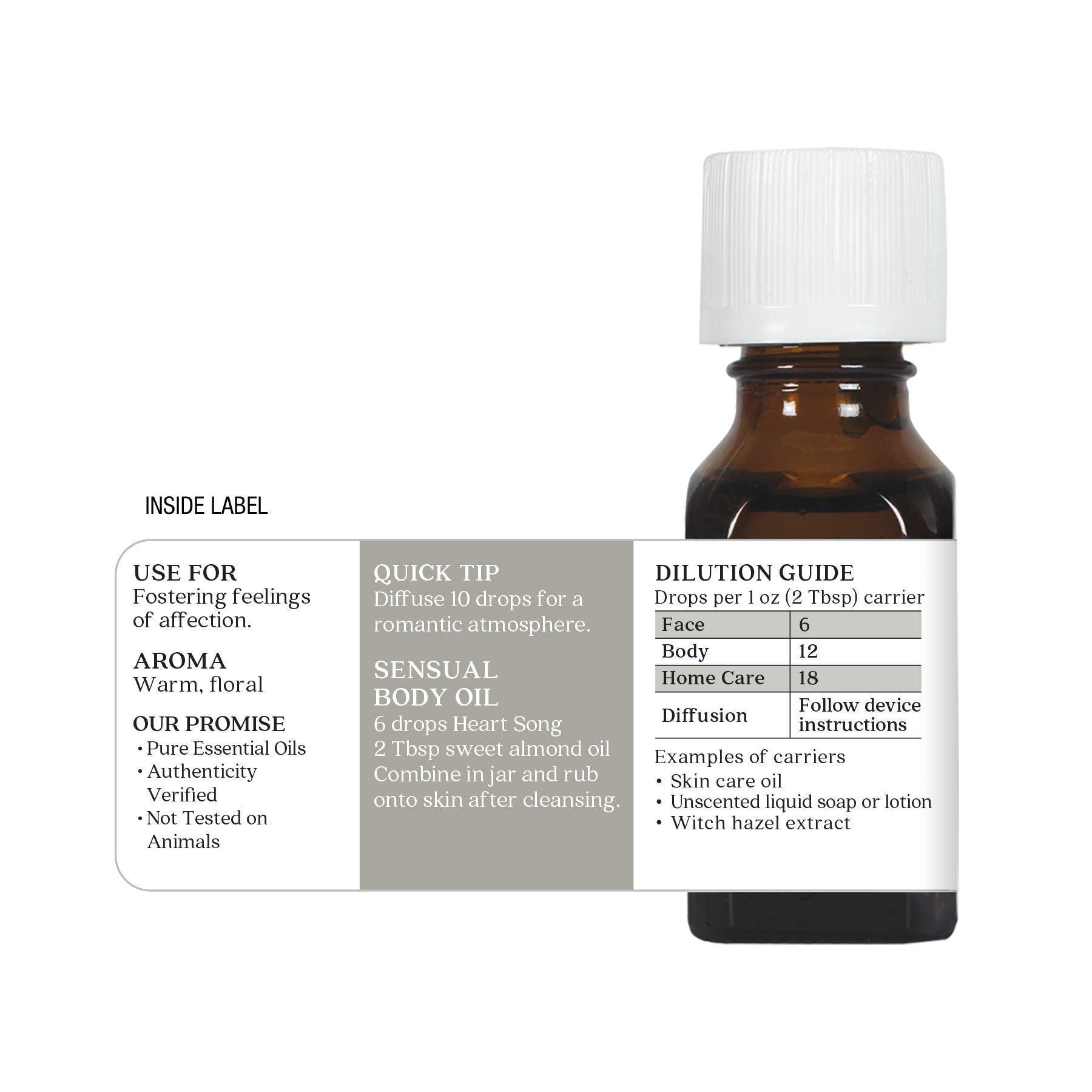 Aura Cacia Heart Song: tapa a prueba de niños para uso seguro