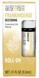 Aura Cacia Roll-On Incienso: bote compacto para llevar y usar en movimiento.
