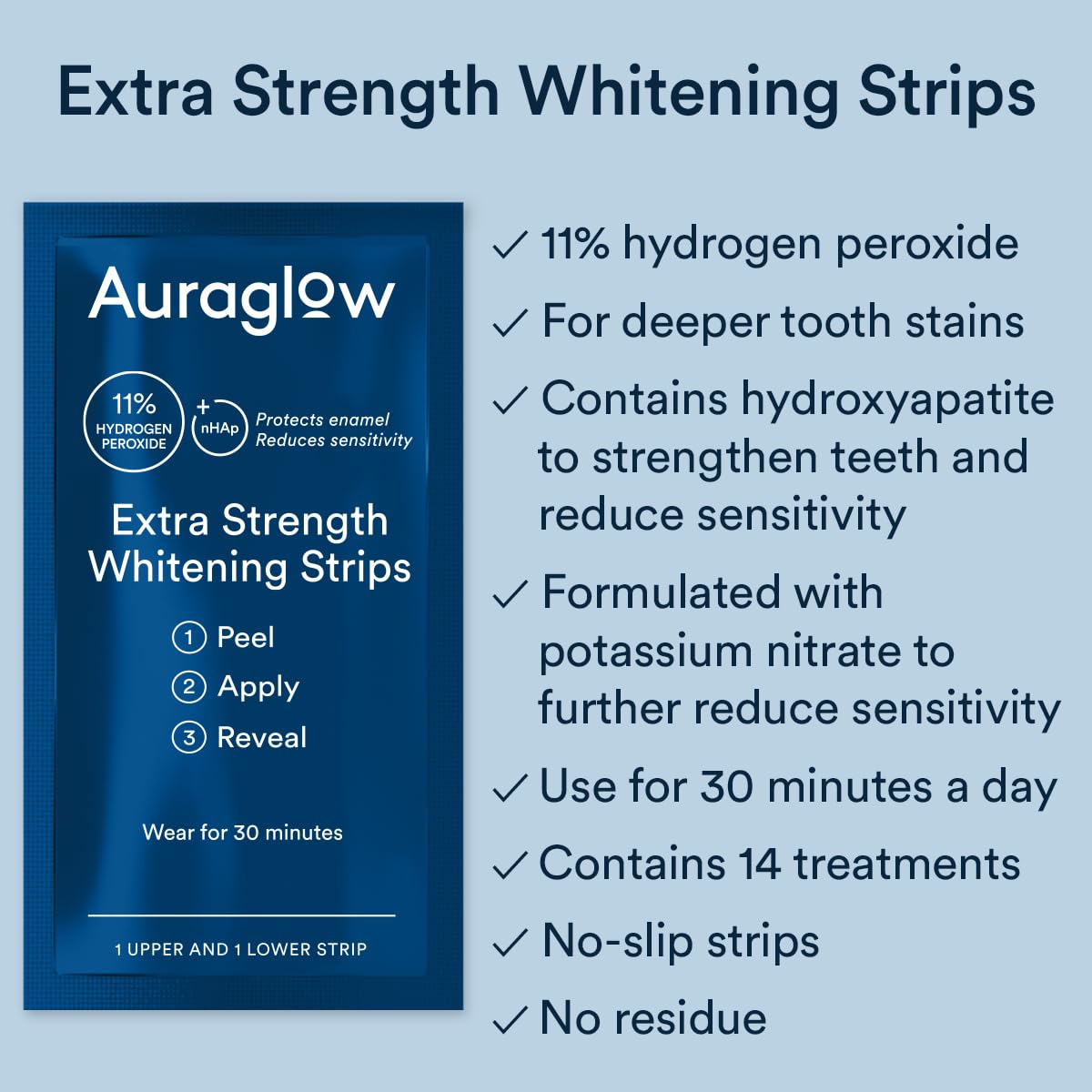 Auraglow protección doble de sensibilidad con nano-hidroxiapatita y potasio.