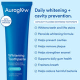AURAGLOW pasta con fluor para prevenir caries y fortalecer esmalte
