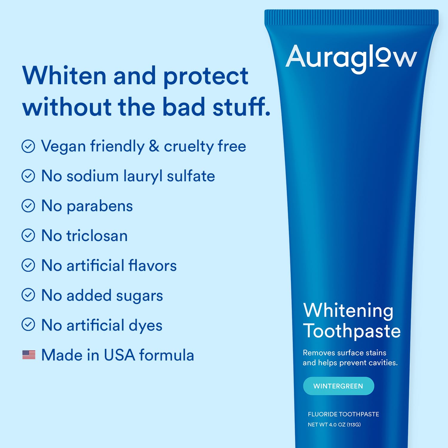 AURAGLOW sabor menta fresca para un aliento duradero
