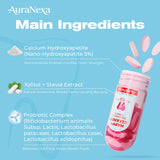Auranexa tabletas Sandía Menta, sabor frutal y refrescante.