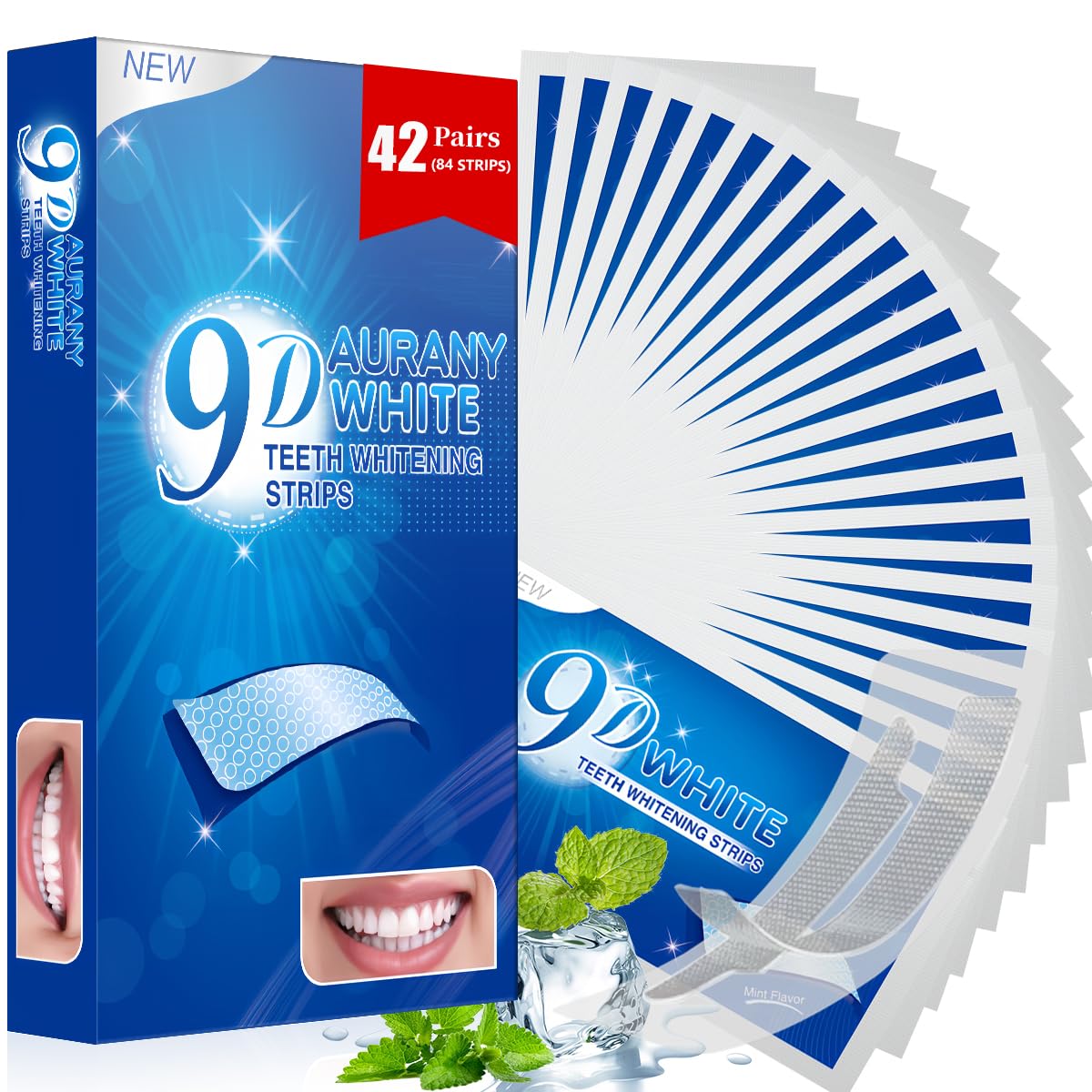 Aurany 9D Tiras: blanqueamiento con empaque individual para viaje