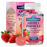 AuraraNeNourish AREDS 2+ gomitas en botella para uso diario.