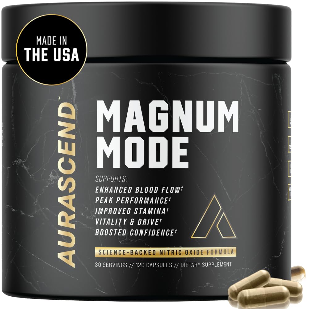 Aurascend Magnum Mode botella: energía sostenida para entrenamientos y días activos.