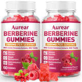 Aurear Berberine Gummies, envase práctico para consumo diario.