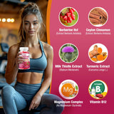 Aurear Berberine Gummies, sabor frambuesa para una toma diaria agradable.