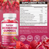 Aurear Berberine Gummies, textura masticable suave para toda la familia.