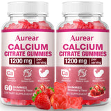Aurear calcio citrato gomitas fresa, 60 unidades, consumo diario.