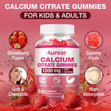 Gomitas Aurear calcio citrato pack-dos para ingesta constante de calcio.